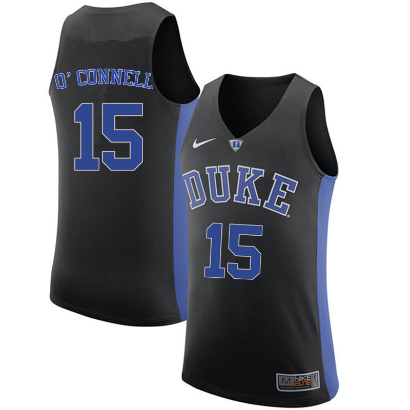 Duke Blue Devils #15 Alex O'Connell College Basketball Jerseys Sale-Black